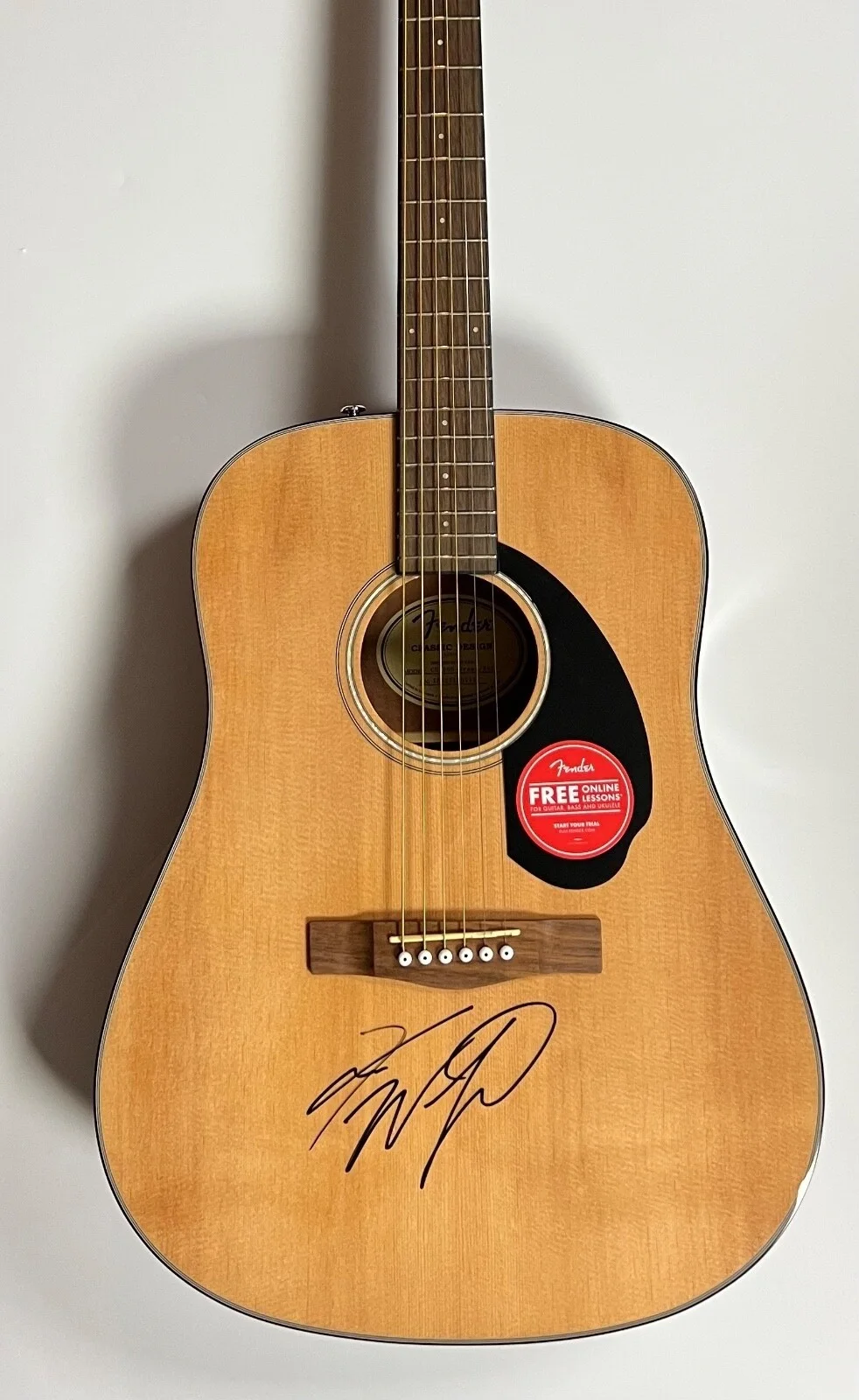 Koe Wetzel JSA Signed Autograph Acoustic Guitar Fender, image 4
