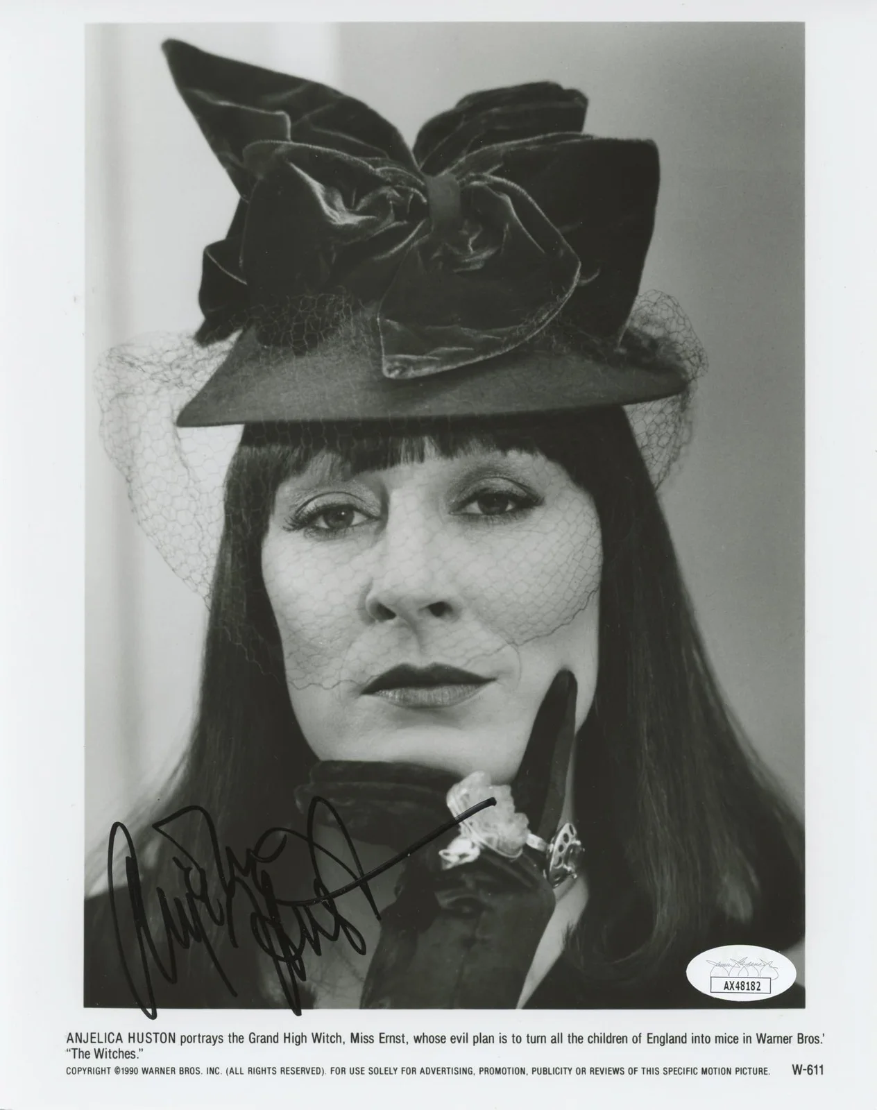 Anjelica Huston — Anjelica Huston The Witches Authentic Signed 8x10 Photo Autographed JSA #AX48182, image 3