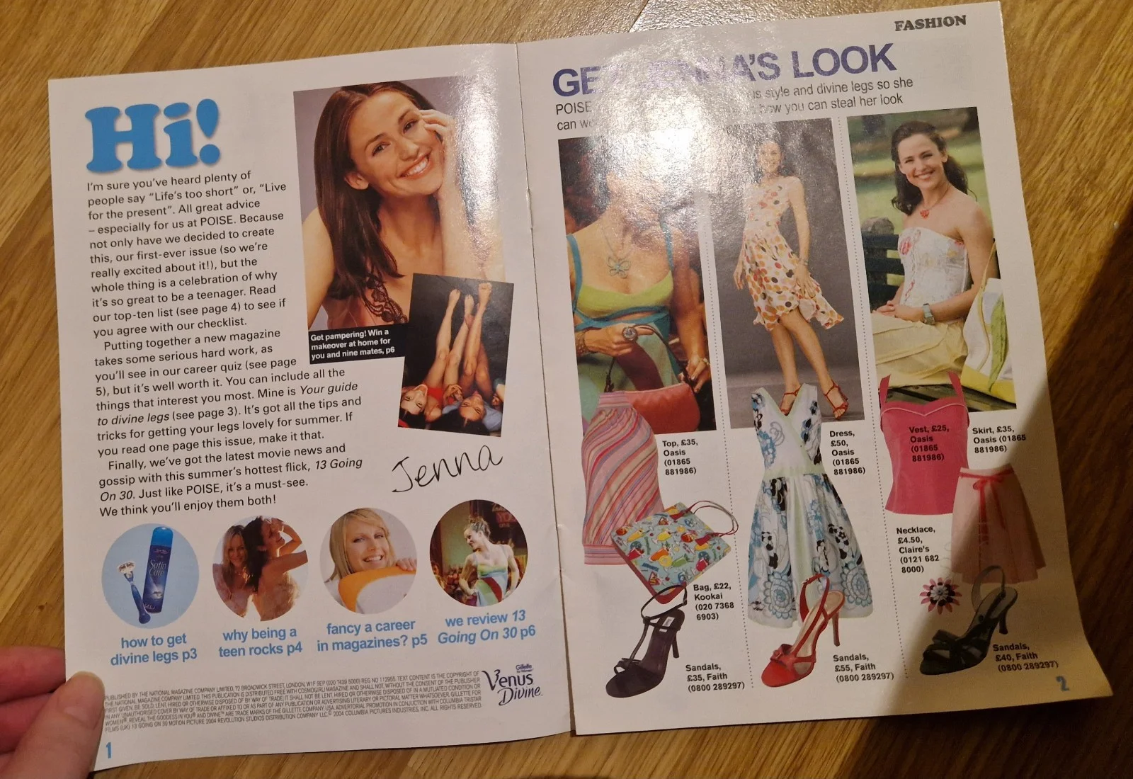 Super Rare 13 Going On 30 Poise Mini Magazine Promo Advert Collectable 2004, image 2