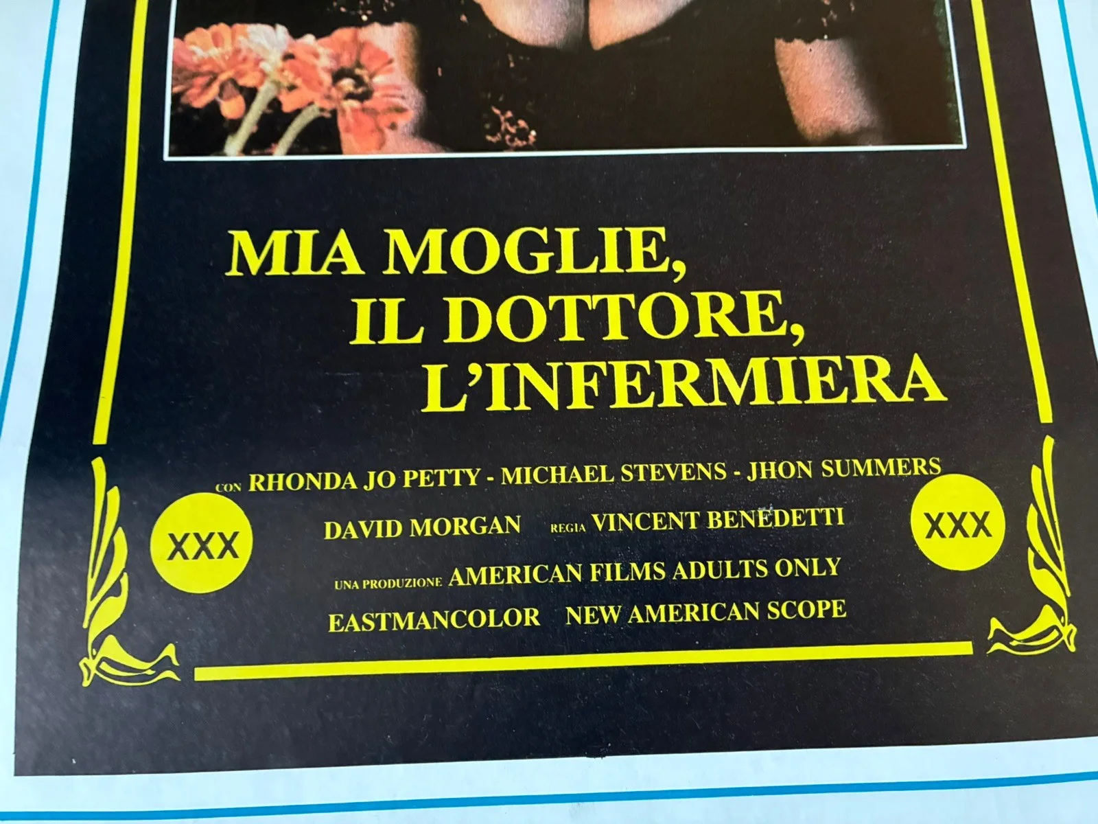Original Vintage Italian Adult Film Poster - my wife , the doctor , the nurse, изображение 3