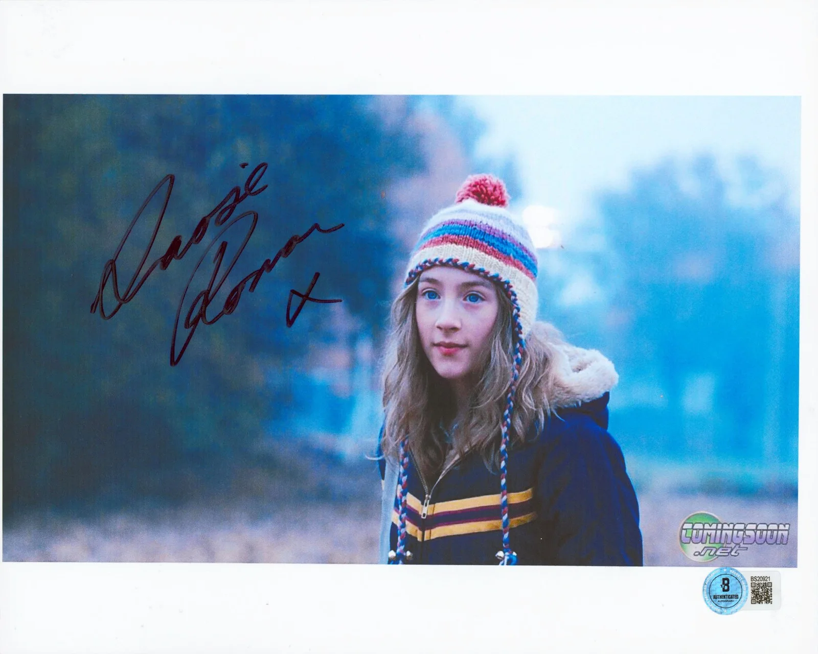 Saoirse Ronan — Saoirse Ronan The Lovely Bones Authentic Signed 8.5x11 Photo BAS #BS20921