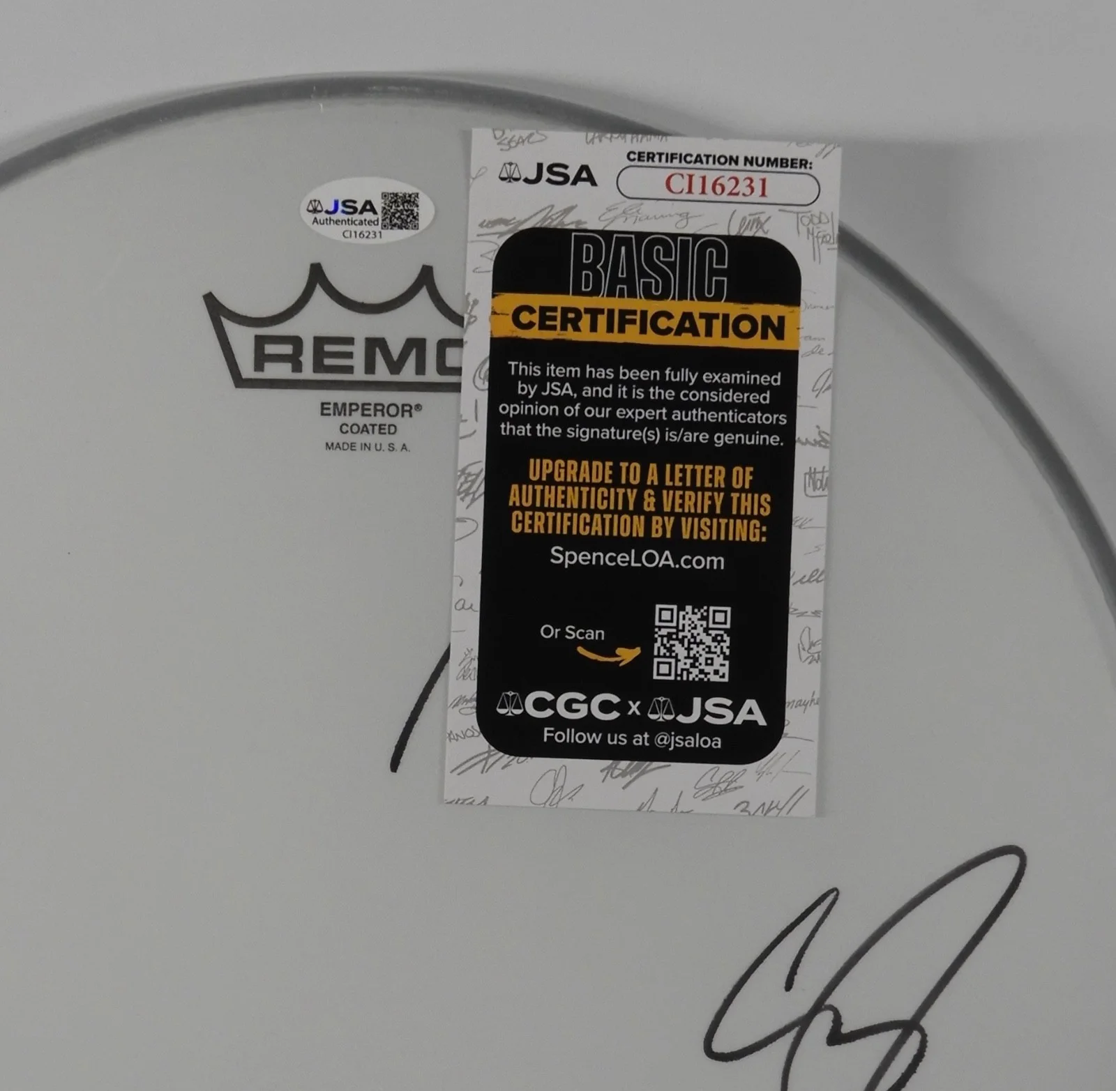 The Ghost Inside JSA Fully Signed Autograph Drumhead Drum Head, image 2