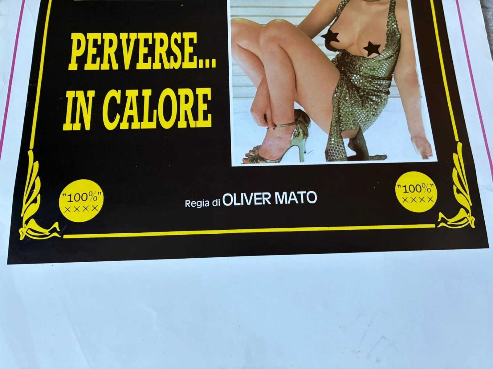 Original Vintage Italian Adult Film Poster - PERVERSE.. IN CALORE, изображение 3
