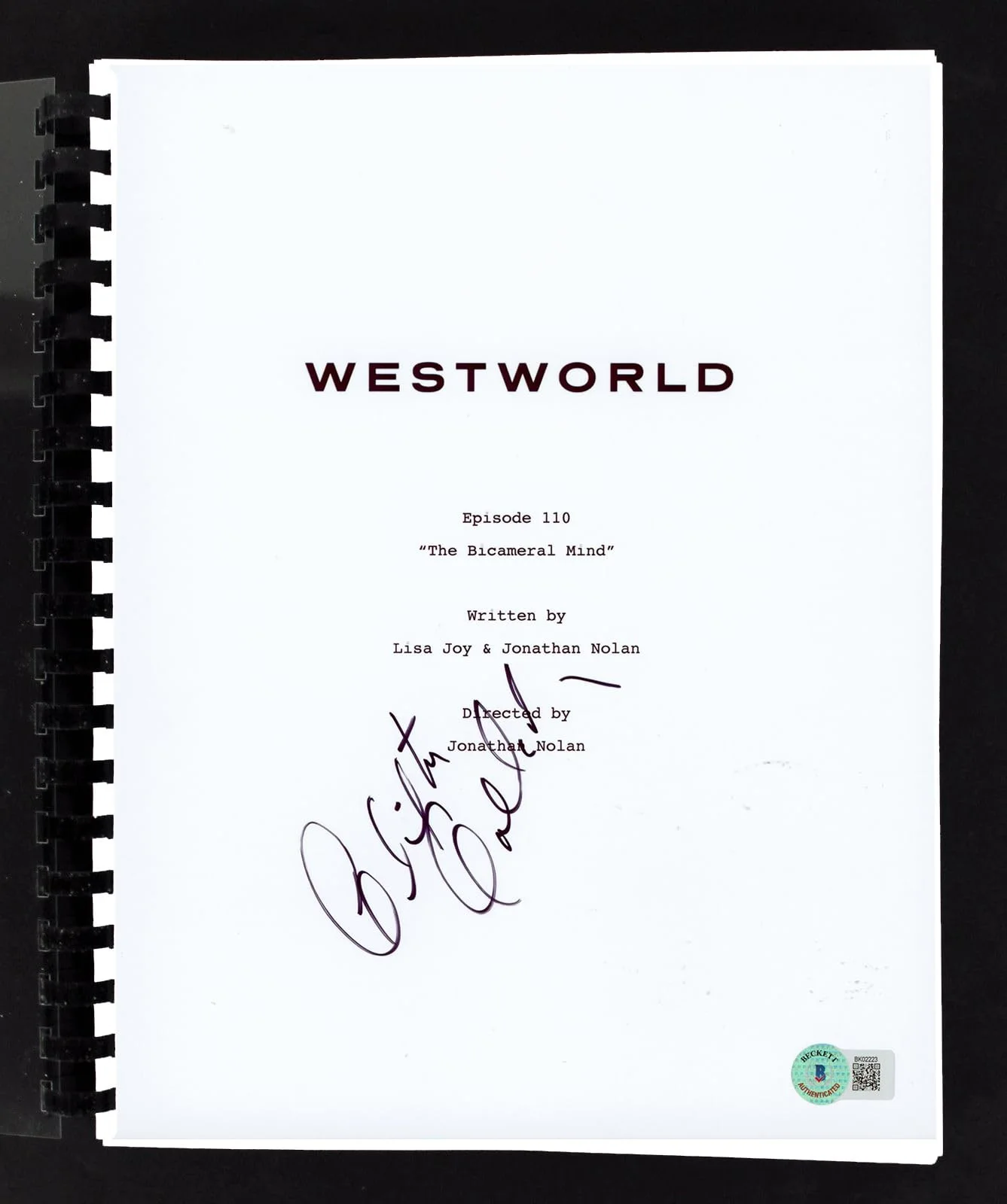 Clifton Collins Jr — Clifton Collins Jr. Westworld Authentic Signed Movie Script BAS #BK02223, image 3