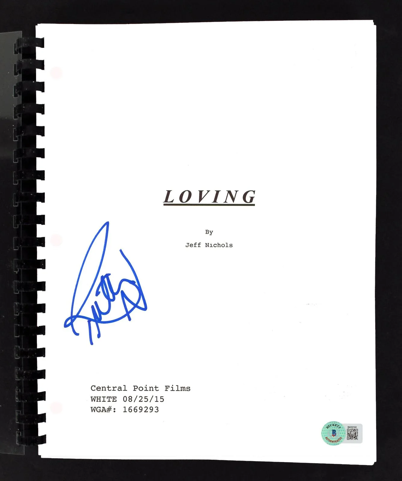 Ruth Negga — Ruth Negga Loving Authentic Signed Movie Script Autographed BAS #BK02191, image 3