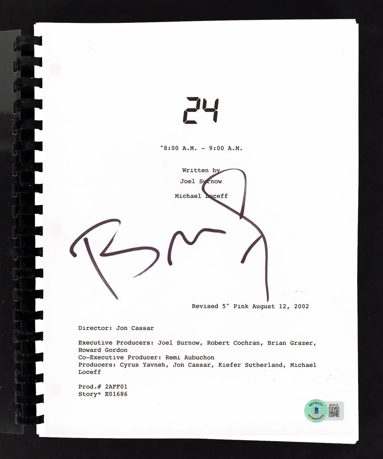 Brian Grazer — Brian Grazer 24 Authentic Signed Movie Script Autographed BAS #BK02176, image 3
