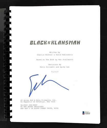 Spike Lee — Spike Lee BlacKkKlansman Authentic Signed Movie Script Autographed BAS #G20242, image 2