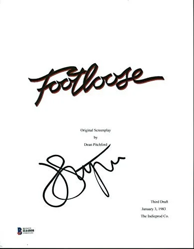 John Lithgow — John Lithgow Footloose Authentic Signed Movie Script Cover BAS #H44808, image 2