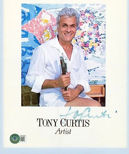 Tony Curtis — Tony Curtis Some Like It Hot Authentic Signed 8x10 Magazine Page BAS #BH027616, изображение 2