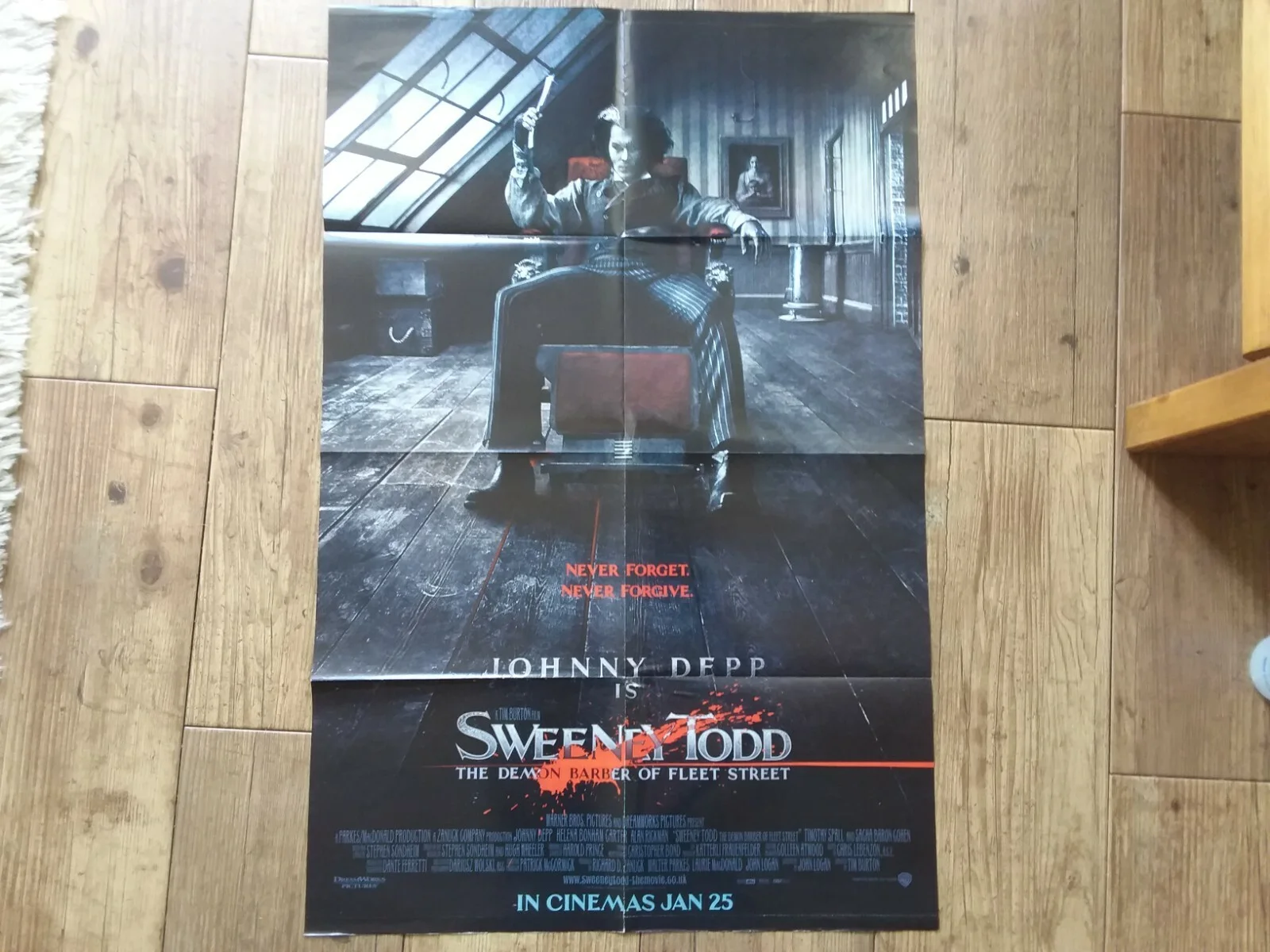 BLADE RUNNER / SWEENEY TODD - Harrison Ford / Johnny Depp - DOUBLE SIDED POSTER, image 2