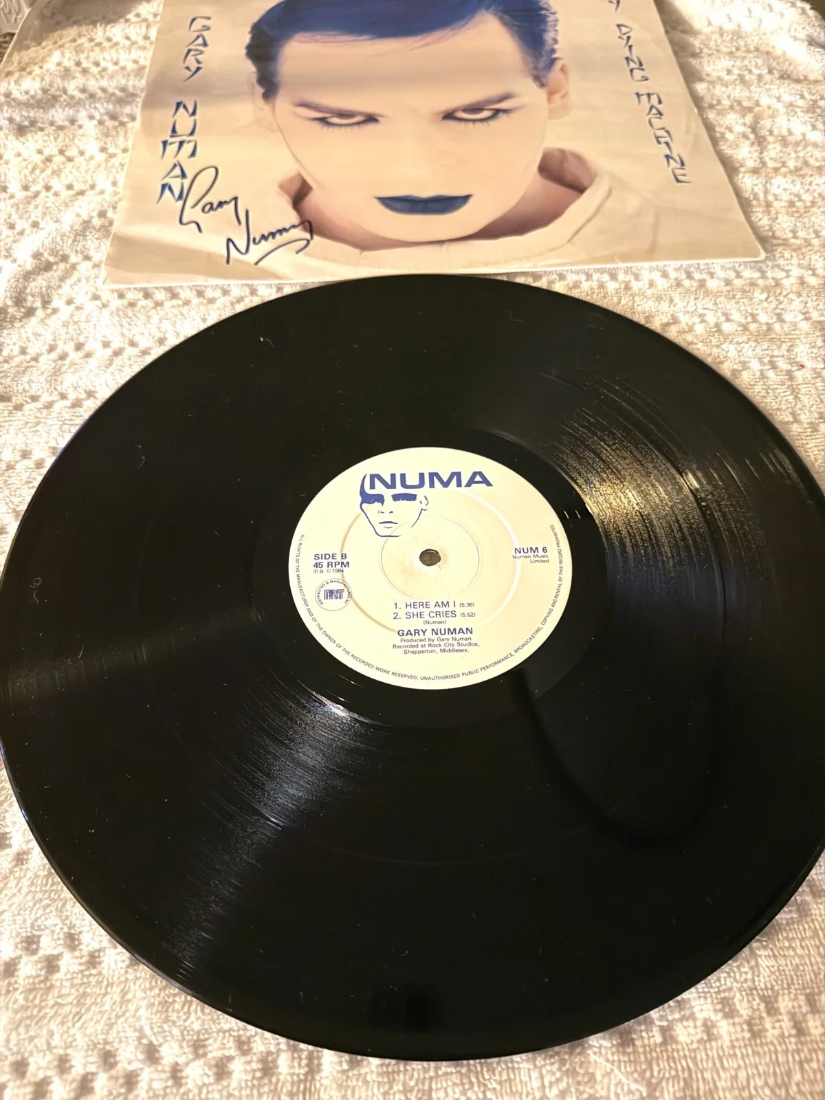 GARY NUMAN Signed "My Dying Machine" 12" Vinyl Single - Rare Autographed 1984 Nu, image 4
