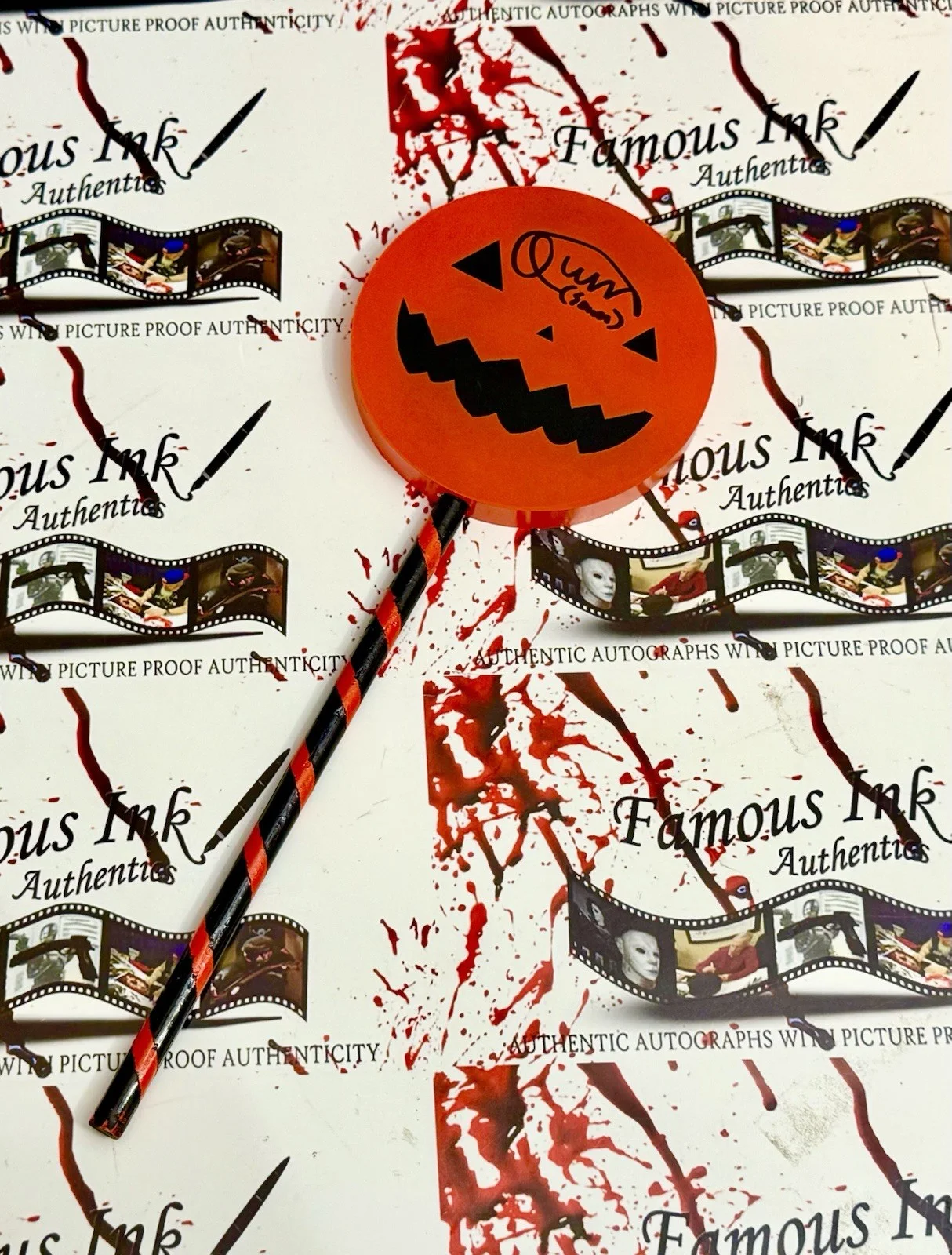 Quinn Lord — Trick ‘r Treat Quinn Lord Autographed Replica Lollipop Sam Photo Proof COA