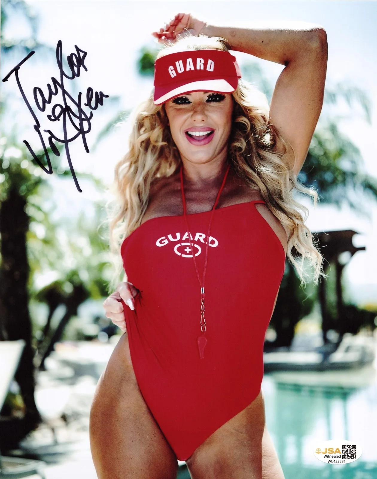 Taylor Vixxen — Taylor Vixxen Adult Video Star signed Hot 8x10 photo Proof #20 JSA Witnessed