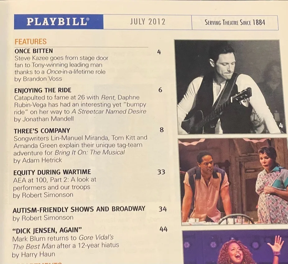 Cast — "Peter & the Star Catcher" Original Broadway Cast Signed Playbill w/ticket stub, image 5