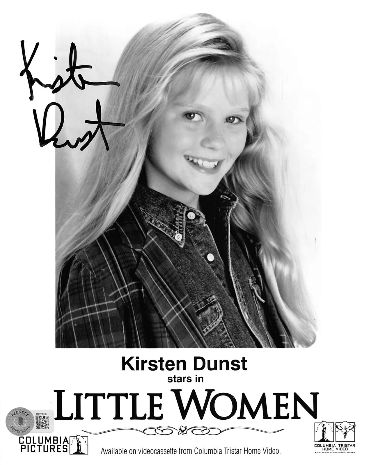 Kirsten Dunst — Kirsten Dunst Little Women Authentic Signed 8x10 Photo Autographed BAS #BK03939