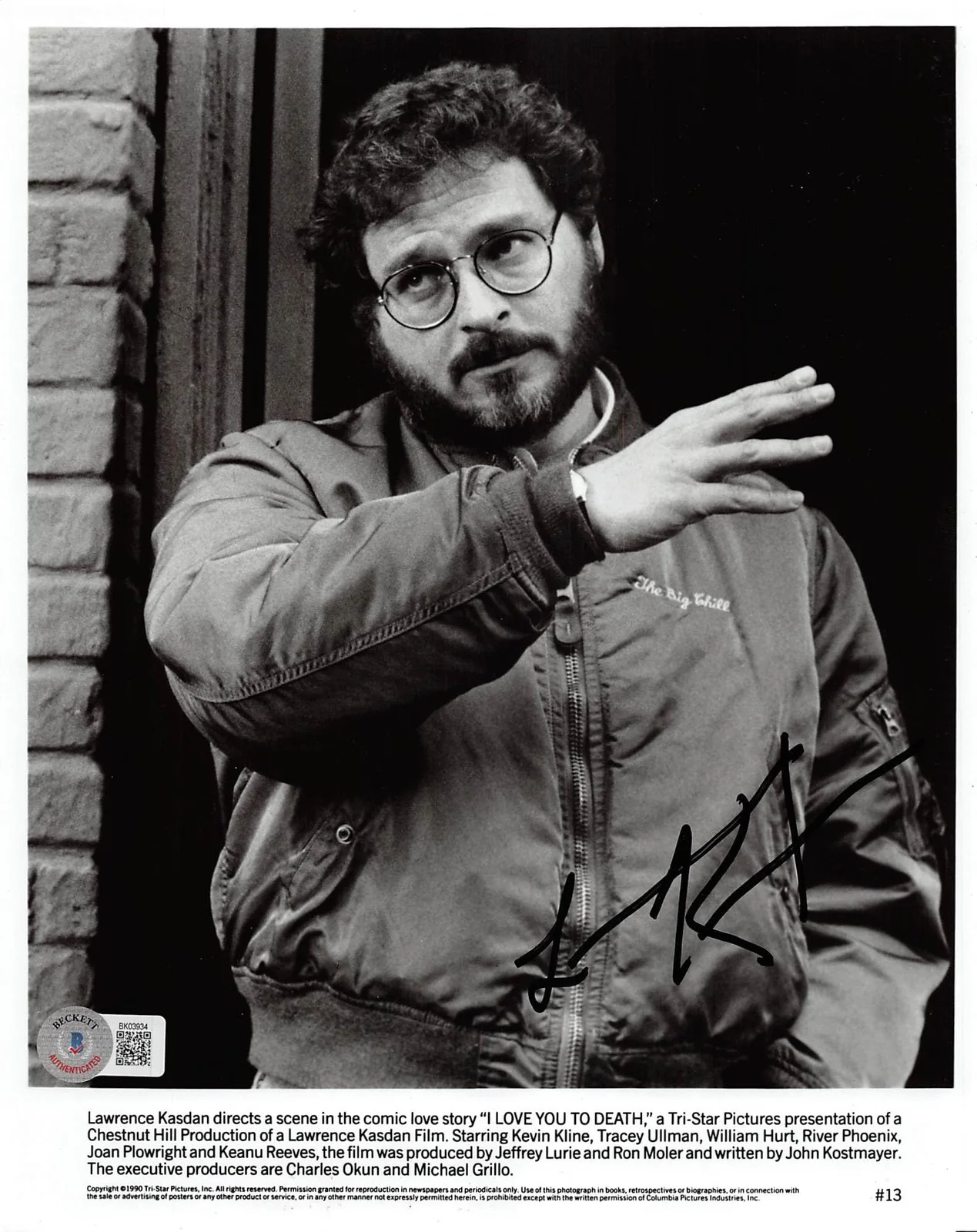 Lawrence Kasdan — Lawrence Kasdan I Love You To Death Authentic Signed 8x10 Photo BAS #BK03934, изображение 3