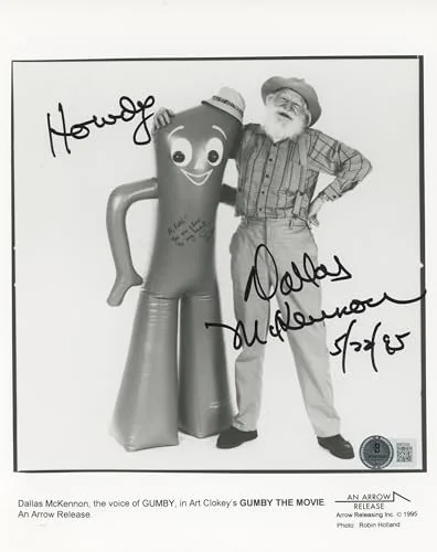 Dallas McKennon — Dallas McKennon Gumby "Howdy" Signed 8x10 Photo Autographed BAS #BM03309, image 2