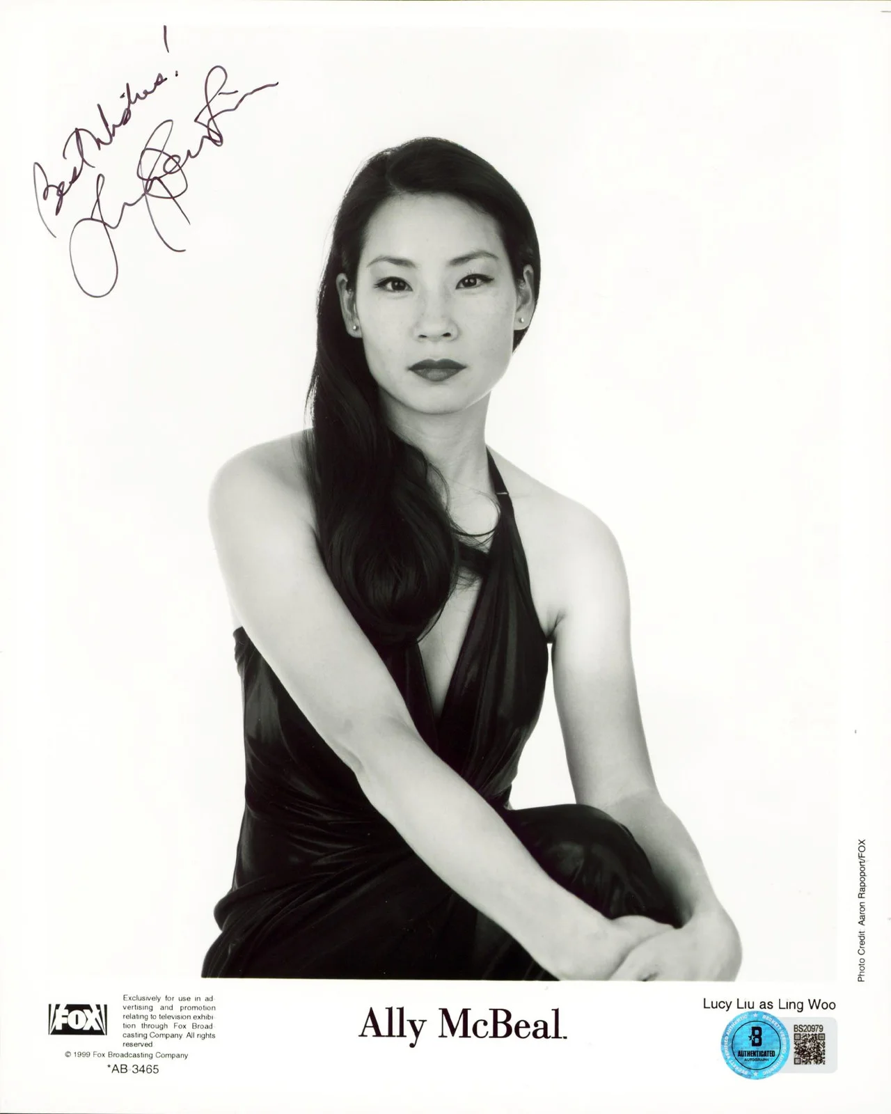 Lucy Liu — Lucy Liu Charlie's Angels "Best Wishes!" Signed 8x10 Photo BAS #BS20979