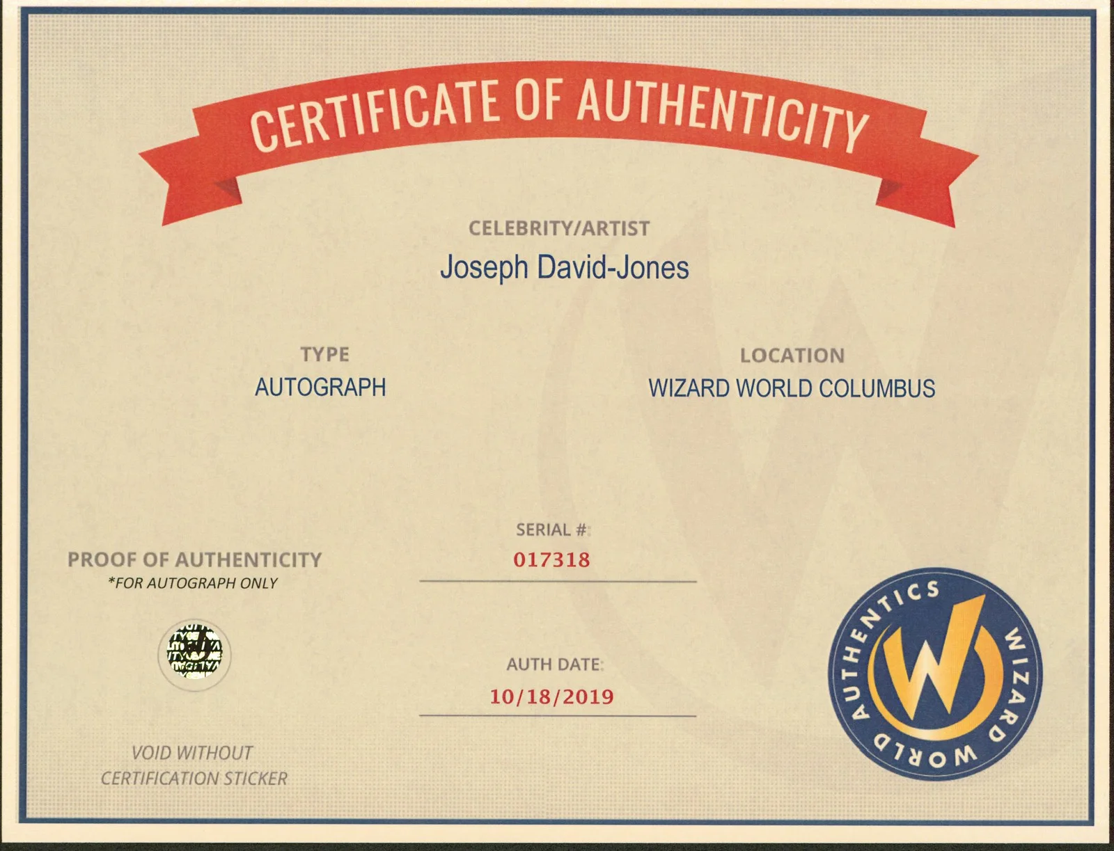 Joseph David-Jones — Joseph David-Jones Arrow Authentic Signed 8x10 Photo Wizard World #017318, изображение 2