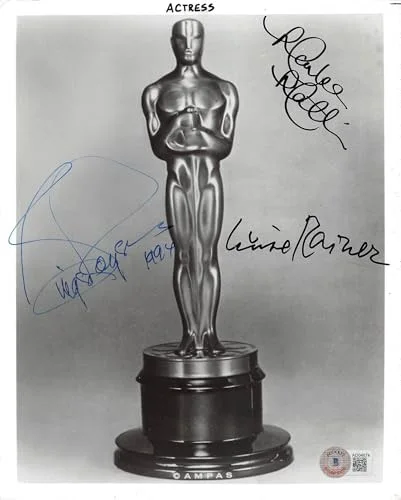 Marlie Matlin, Ginger Rogers, Luise Rainer — Oscar Winners (3) Matlin, Rogers & Rainer Signed 8x10 B&W Photo BAS #AD04674, изображение 3