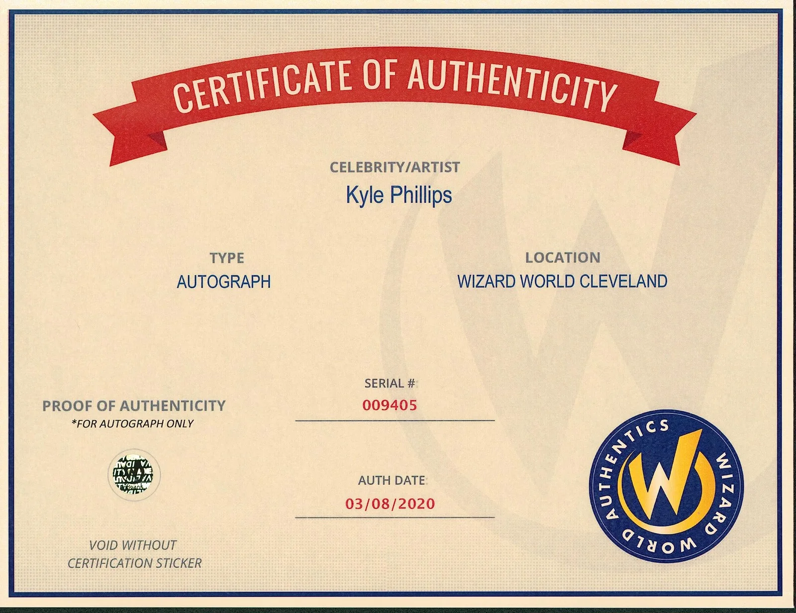 Kyle Phillips — Kyle Phillips Fairy Tail Authentic Signed 8x10 Photo Wizard World #009405, изображение 5