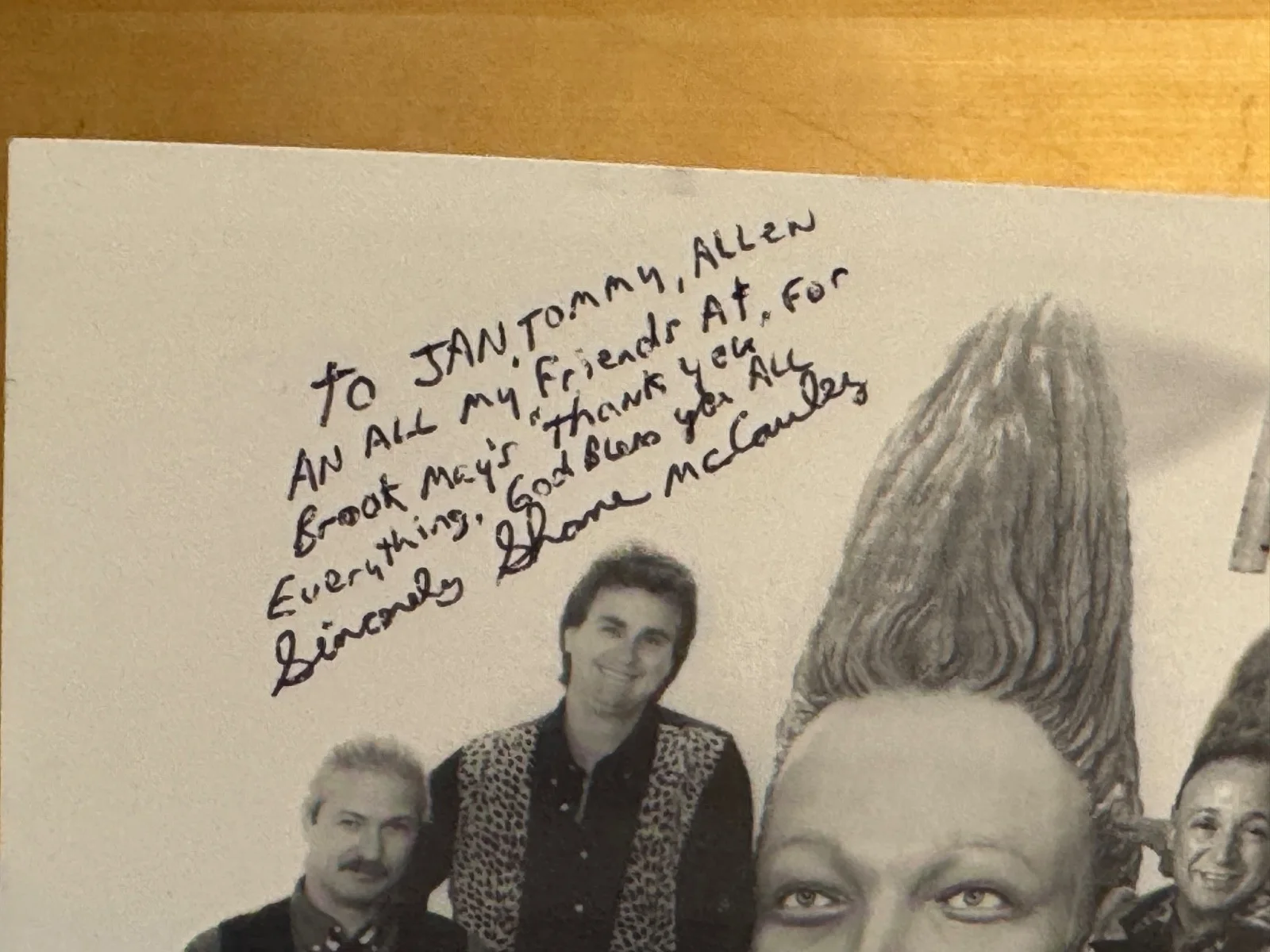 Signed VINCE VANCE AN THE VALLIANTS 8"x10", image 2