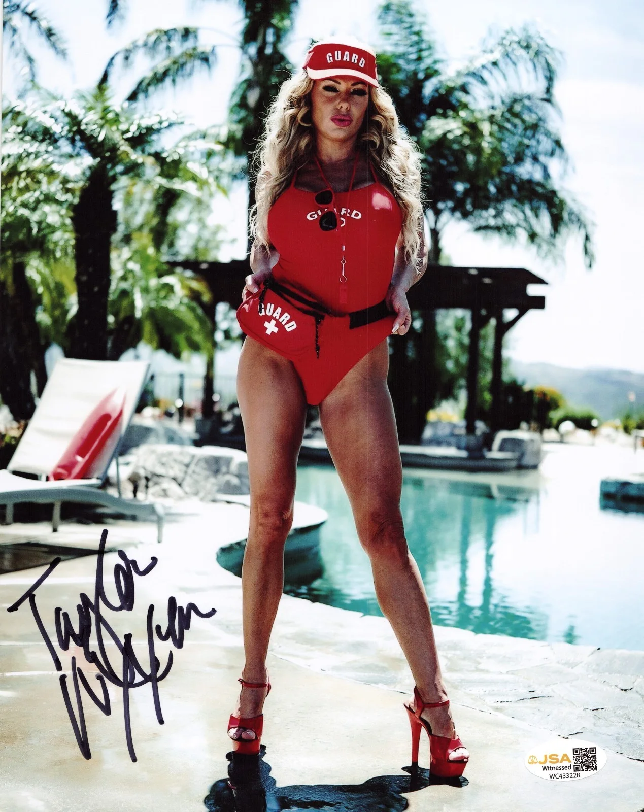 Taylor Vixxen — Taylor Vixxen Adult Video Star signed Hot 8x10 photo Proof #3 JSA Witnessed