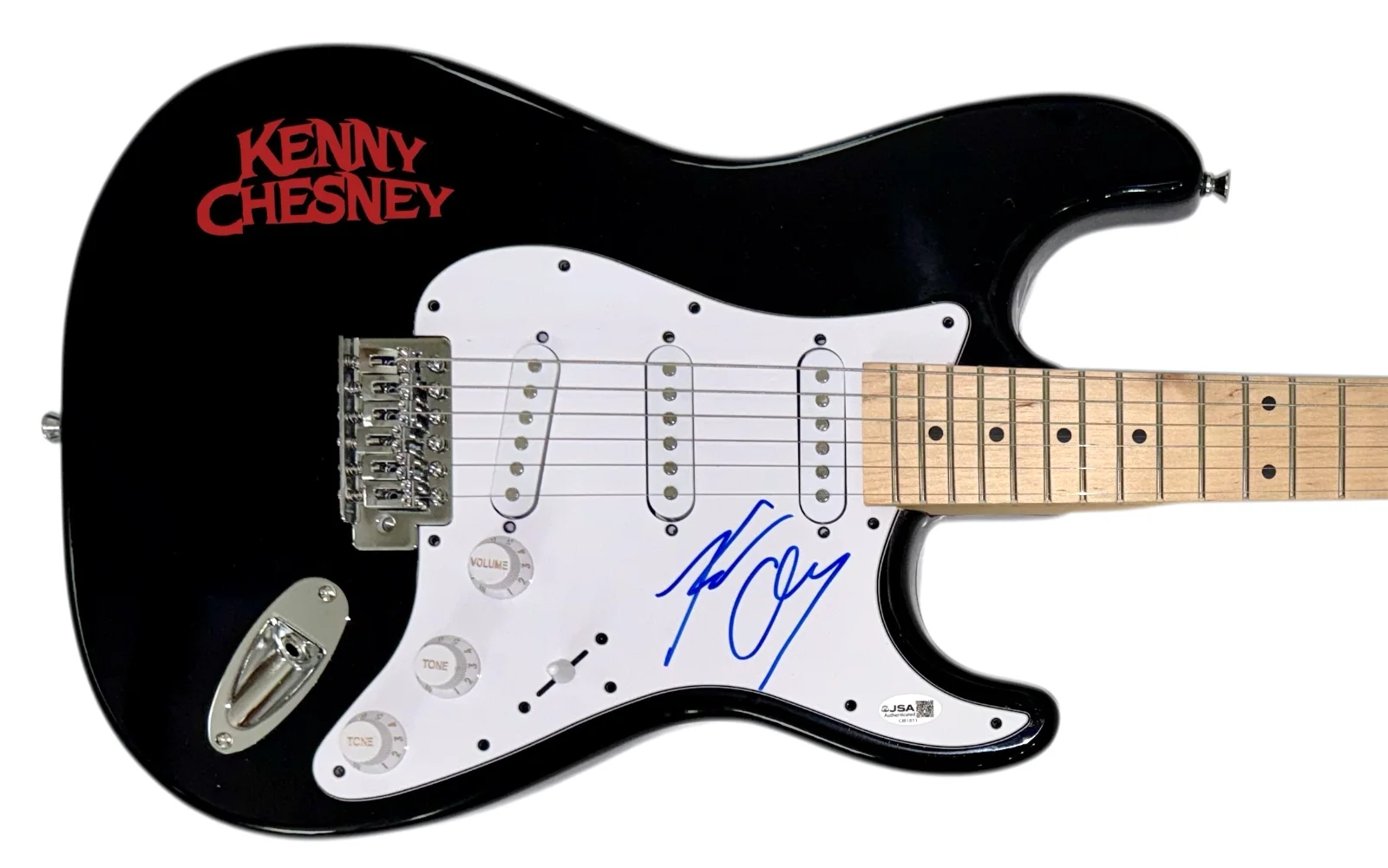 Kenny Chesney Signed Autograph Electric Guitar Country No Shoes Nation JSA COA, изображение 2