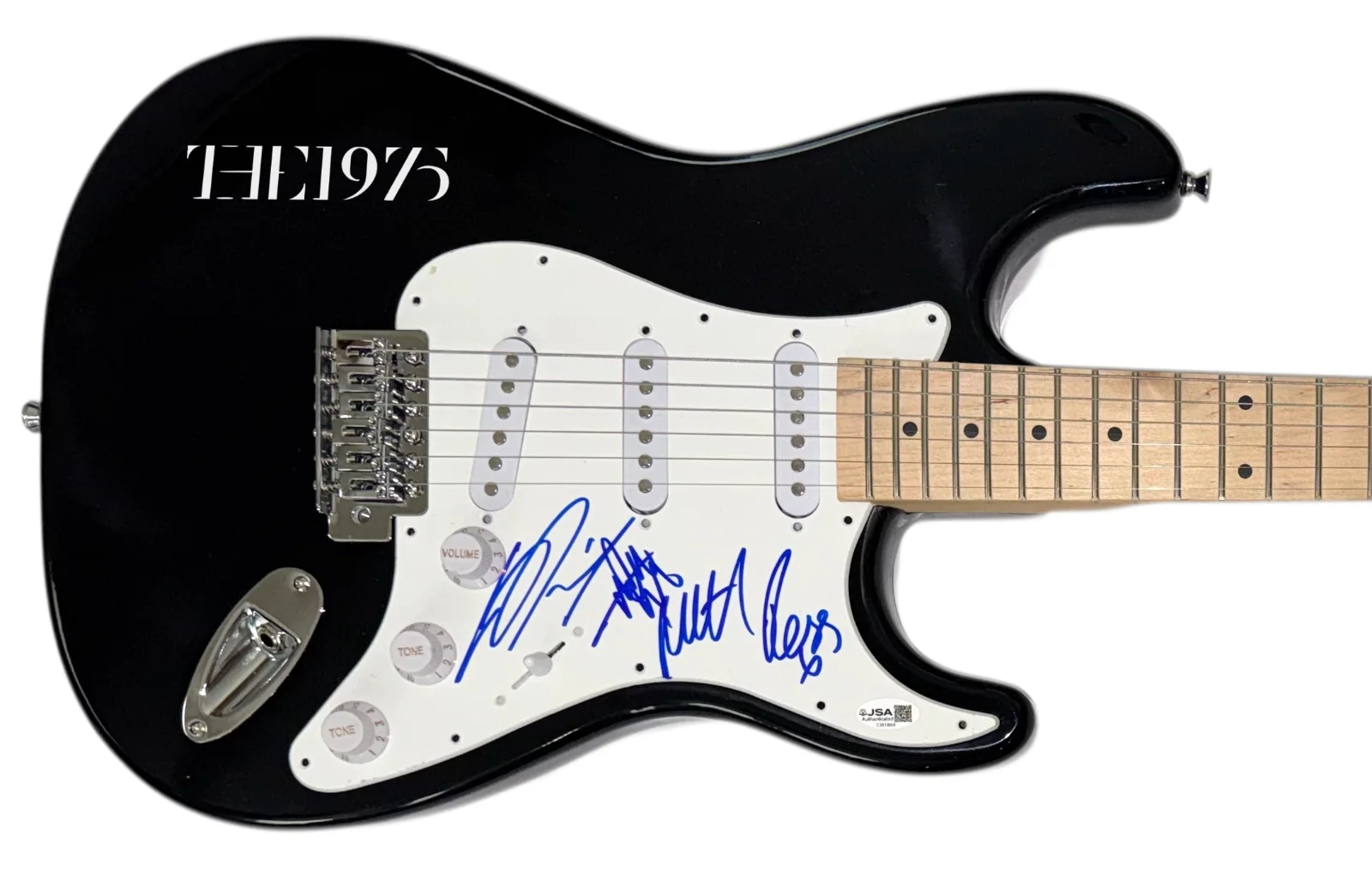 The 1975 Band Signed Autograph Electric Guitar Matty Healy Ross George Adam JSA, изображение 4