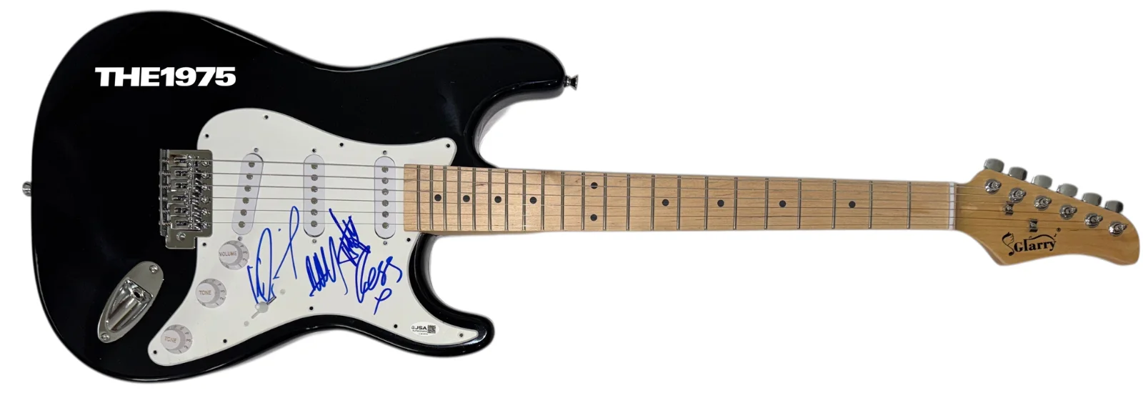 The 1975 Signed Autograph Electric Guitar Matty Healy Ross George Adam x4 JSA, image 2