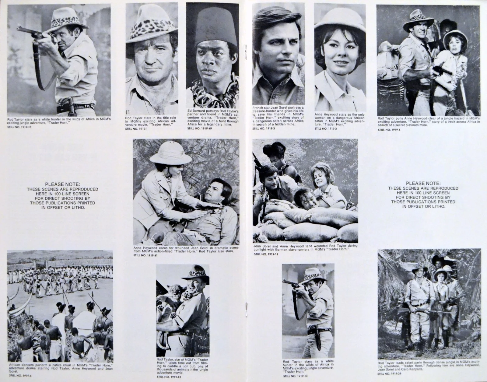 TRADER HORN 1973 Rod Taylor, Anne Heywood US PRESSBOOK, image 3