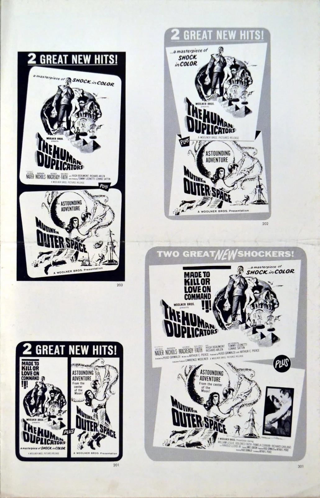 HUMAN DUPLICATORS 1965 George Nader, Barbara Nichols US PRESSBOOK, image 3