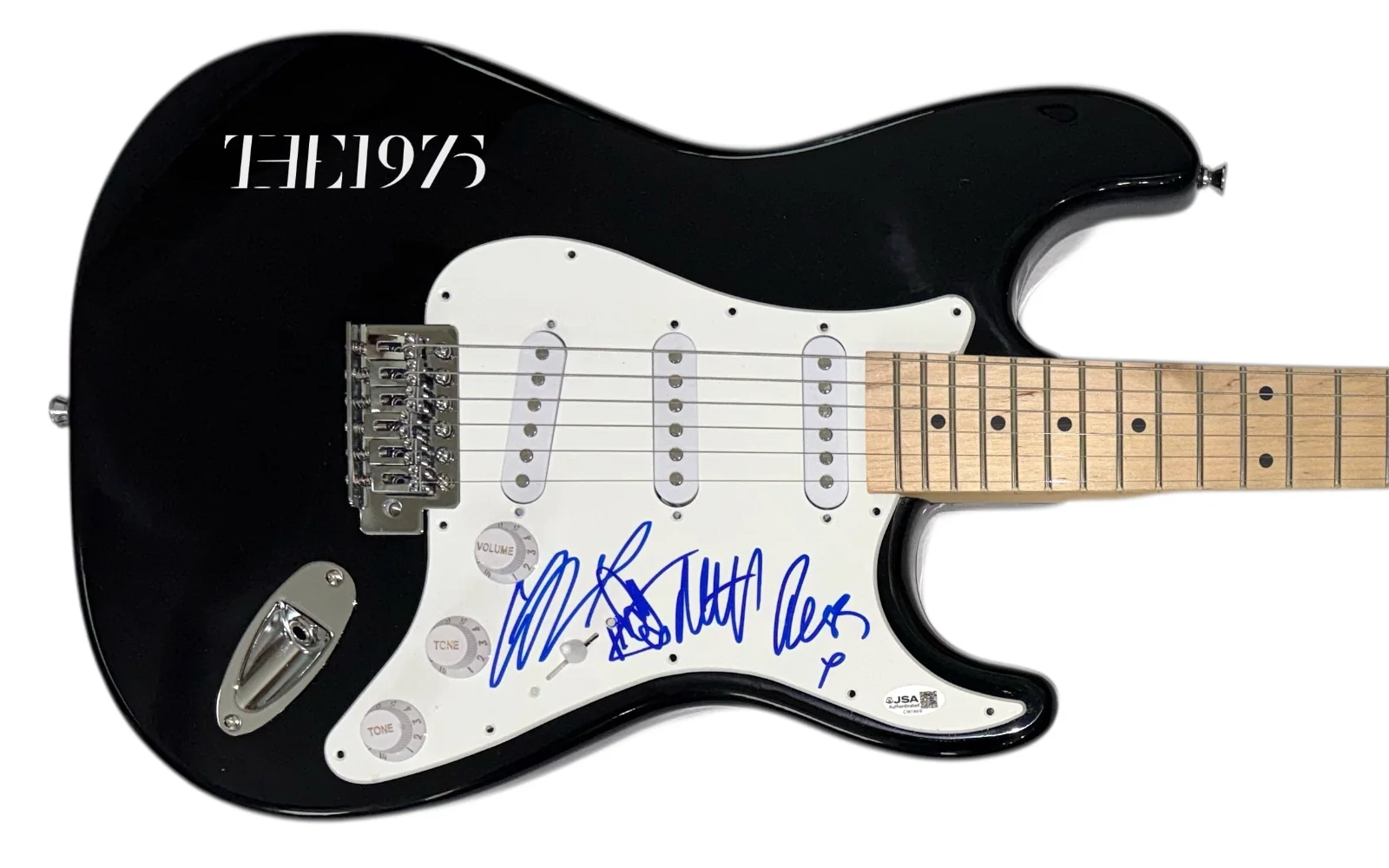 The 1975 Full Band Signed Autograph Electric Guitar Matty Healy x4 JSA COA, image 2