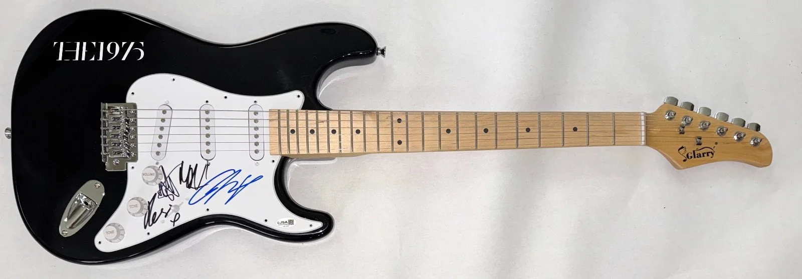 THE 1975 Signed Autograph Electric Guitar Matty Healy Full Band x4 JSA COA, image 3