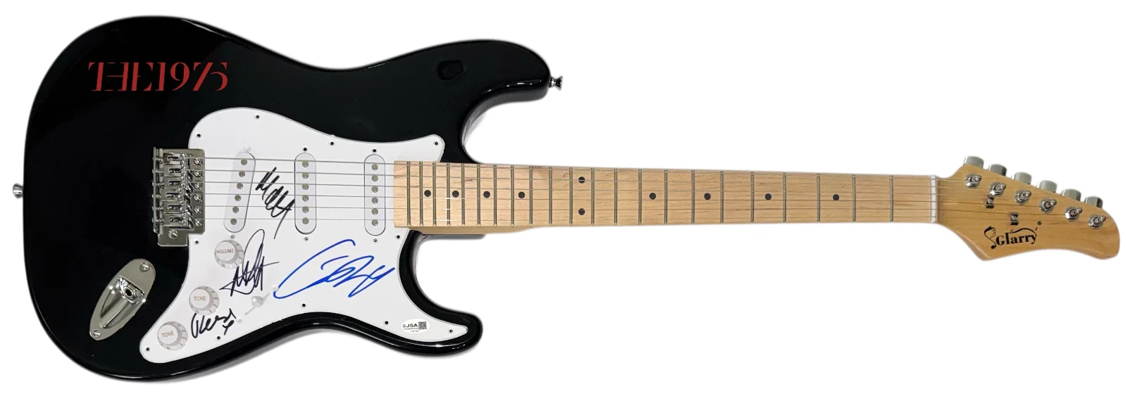THE 1975 Signed Autograph Electric Guitar Matty Healy Full Band x4 JSA COA, image 2