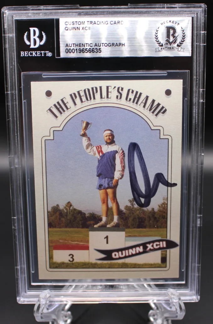 QUINN XCII SIGNED THE PEOPLE'S CHAMP ALBUM PROMO CARD BECKETT BAS SLABBED RC, изображение 2