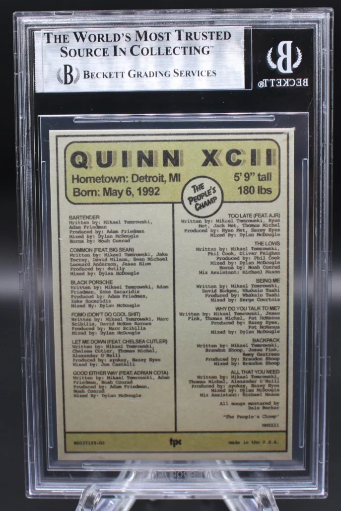 QUINN XCII SIGNED THE PEOPLE'S CHAMP ALBUM PROMO CARD BECKETT BAS SLABBED RC, изображение 3