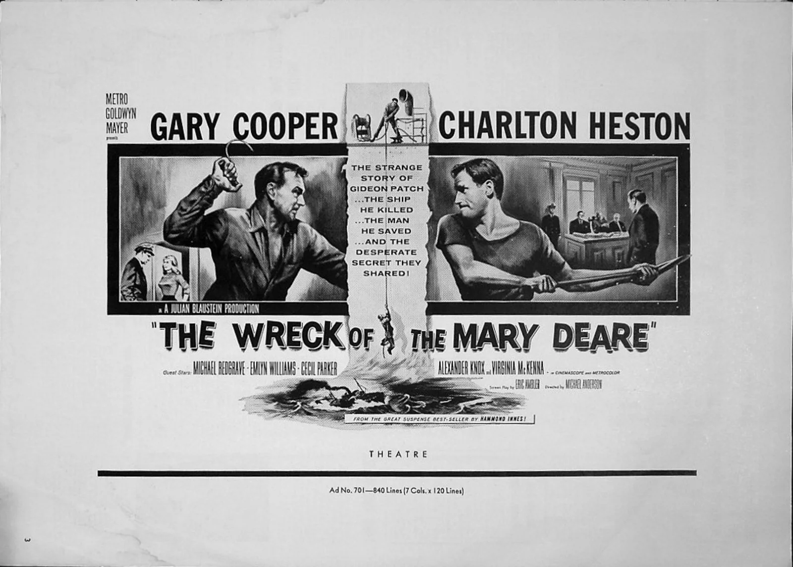 WRECK OF THE MARY DEARE 1959 Gary Cooper, Charlton Heston US PRESSBOOK, изображение 2