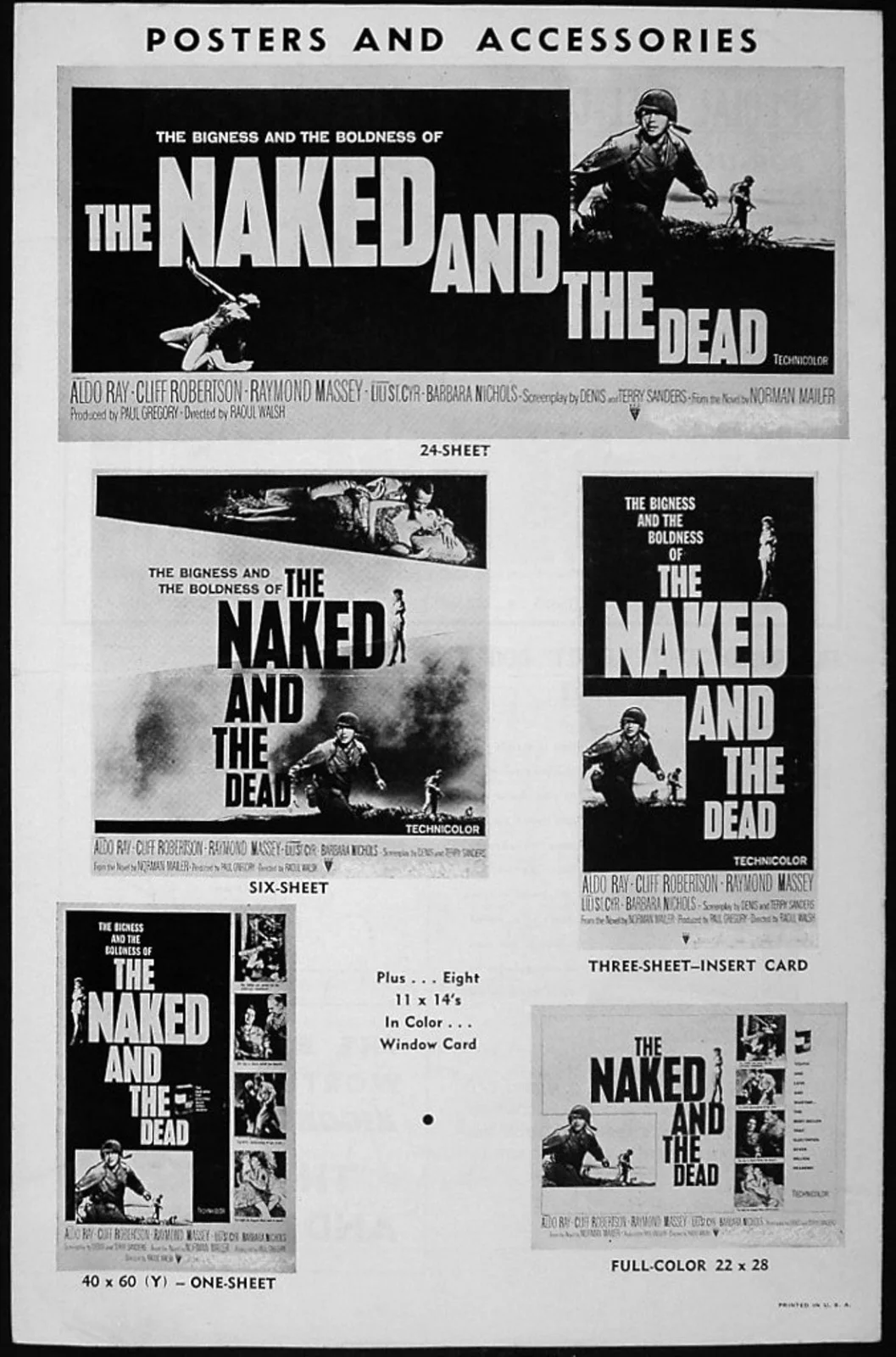 NAKED AND THE DEAD 1958 Aldo Ray, Cliff Robertson US PRESSBOOK, изображение 2