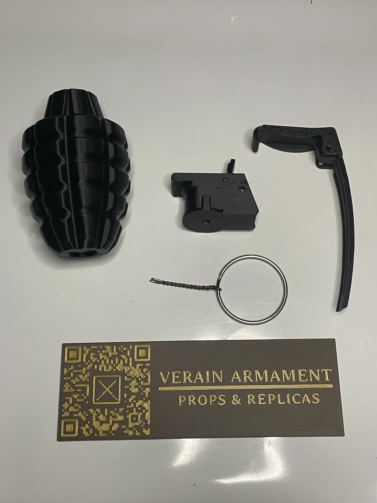 Mk2 Pineapple Gren, 3D Printed Replica Kit, DIY Project, Spring Loaded, image 3