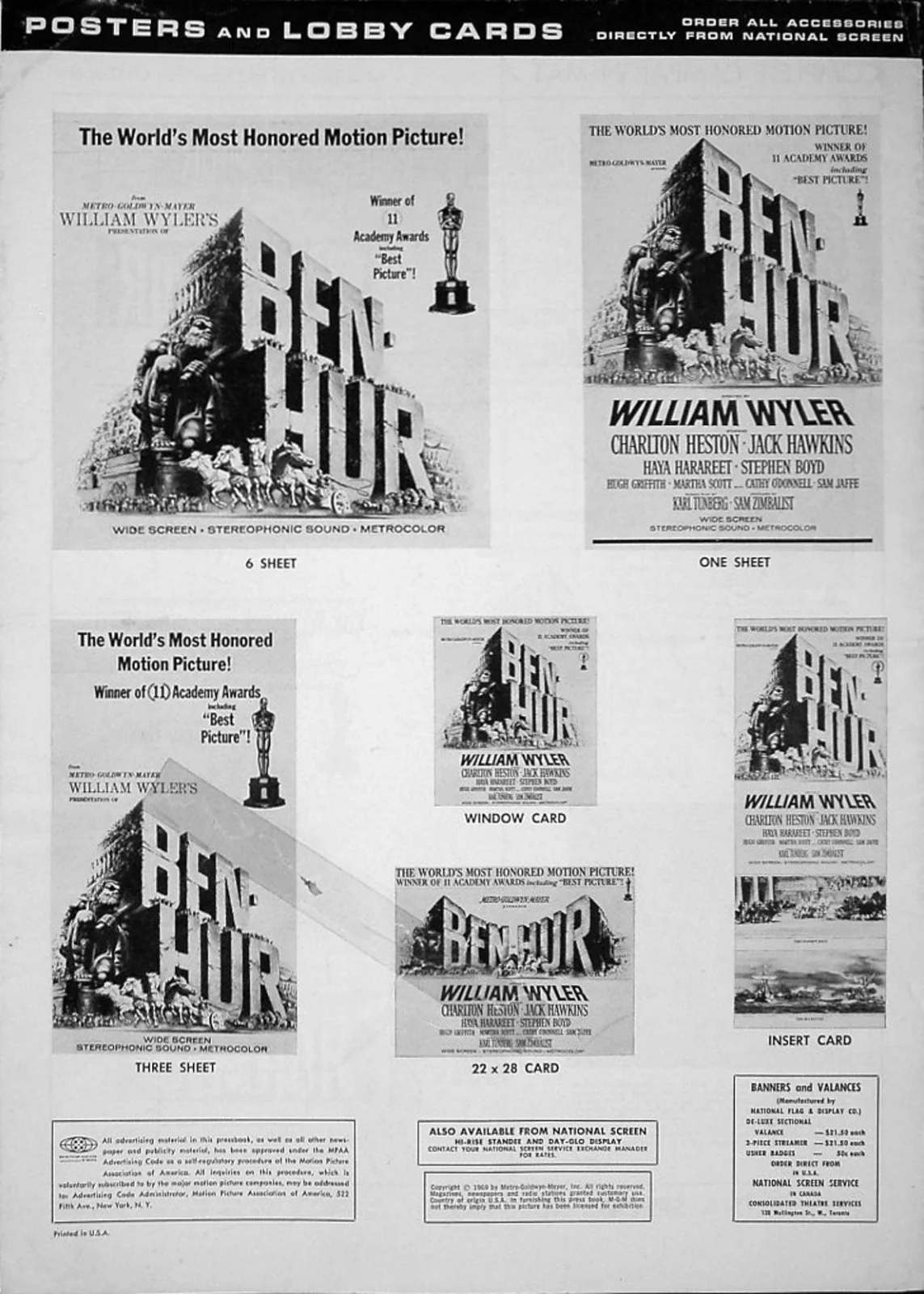 BEN-HUR 1959 Charlton Heston, Stephen Boyd, Haya Harareet US PRESSBOOK, image 2