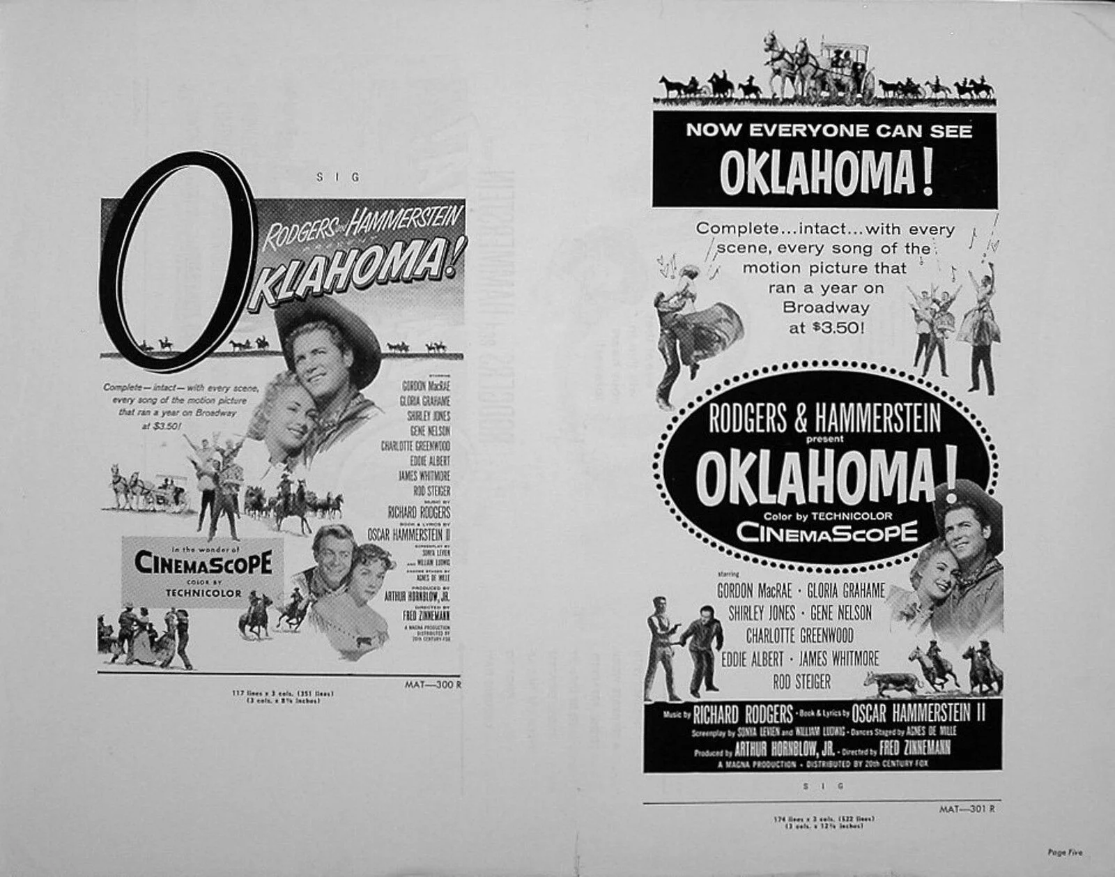 OKLAHOMA! 1955 Gordon MacRae, Gloria Grahame, Shirley Jones US PRESSBOOK, изображение 3