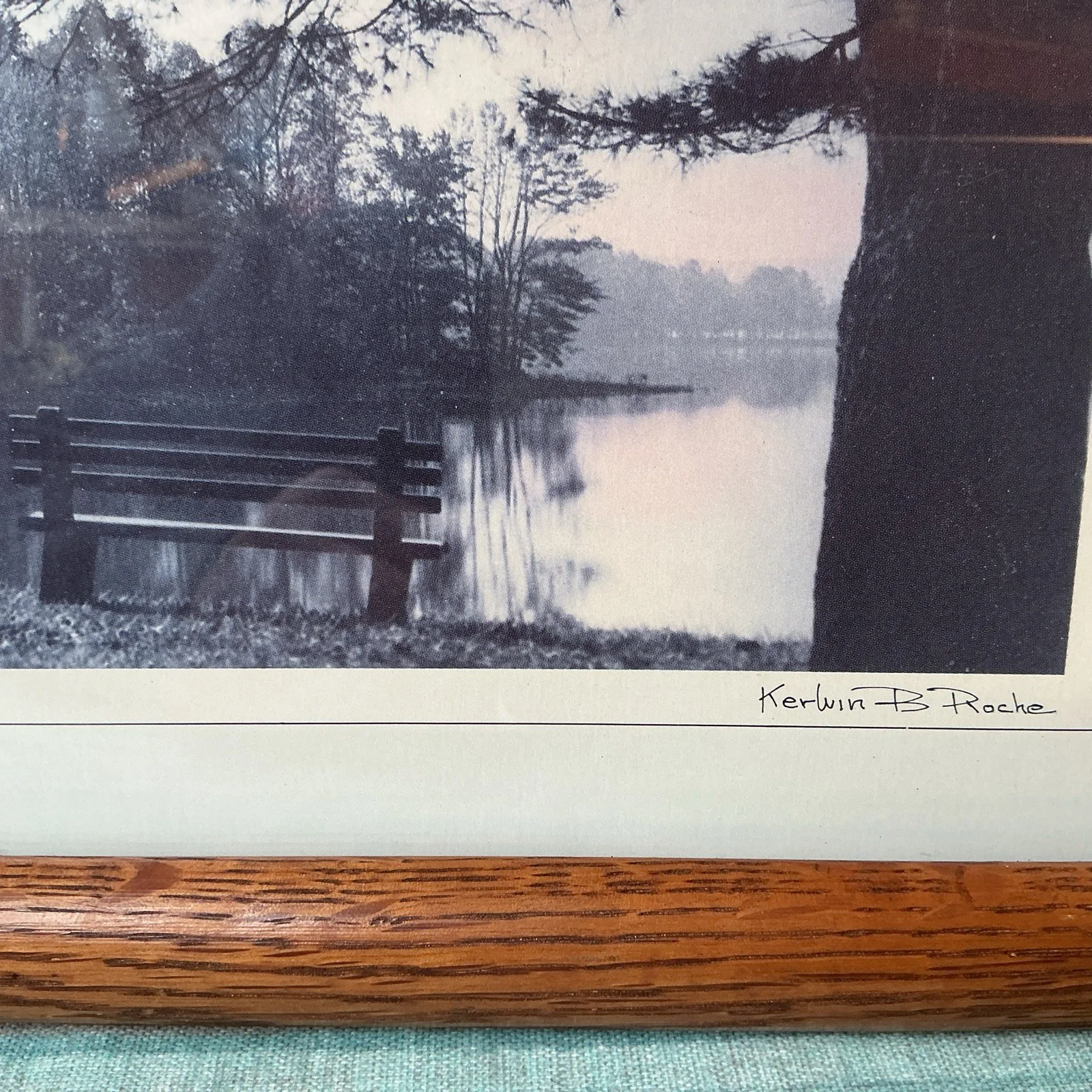 FRAMED BLACK AND WHITE PHOTO SIGNED BY KERWIN B ROCHE, image 3
