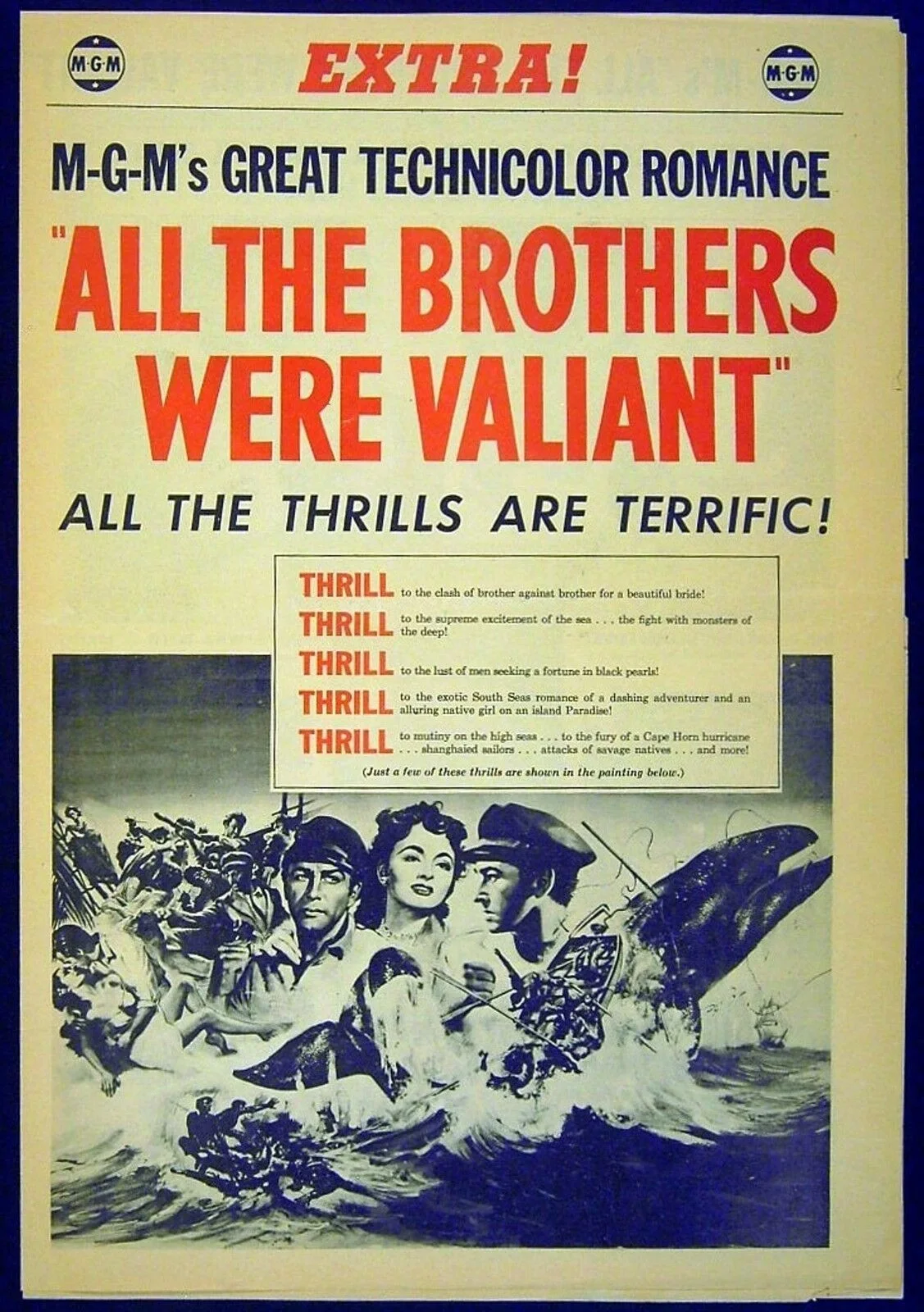 ALL THE BROTHERS WERE VALIANT 1953 Robert Taylor, Stewart Granger US PRESSBOOK, изображение 3