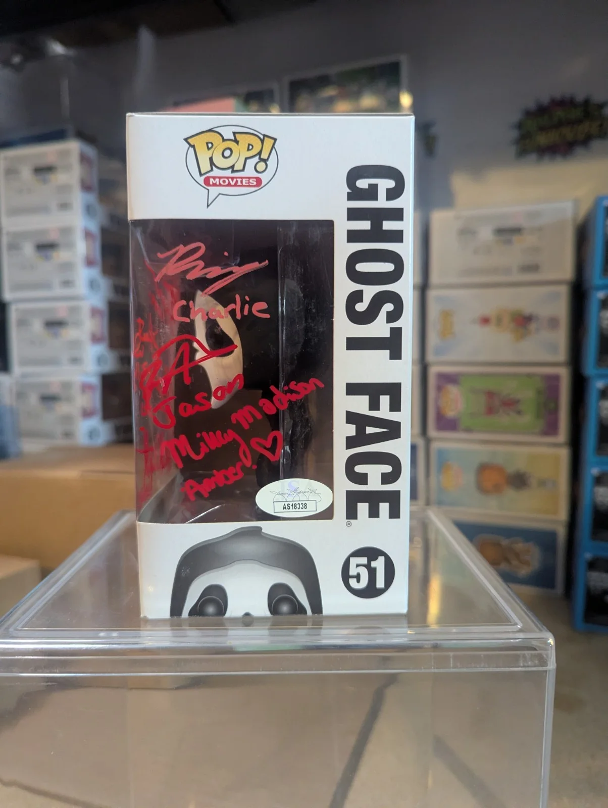 SCREAM Cast Signed Ghostface 51 Funko JSA: Lillard, Arquette, Ulrich, +5 MORE!, изображение 3
