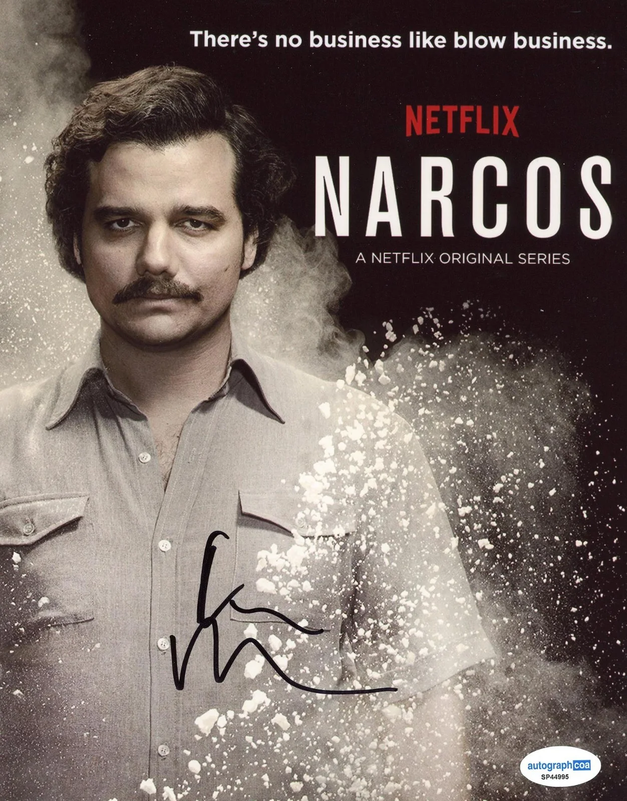 WAGNER MOURA — Wagner Moura signed "NARCOS" 8x10 Photo e EXACT PROOF Pablo Escobar ACOA COA, изображение 4