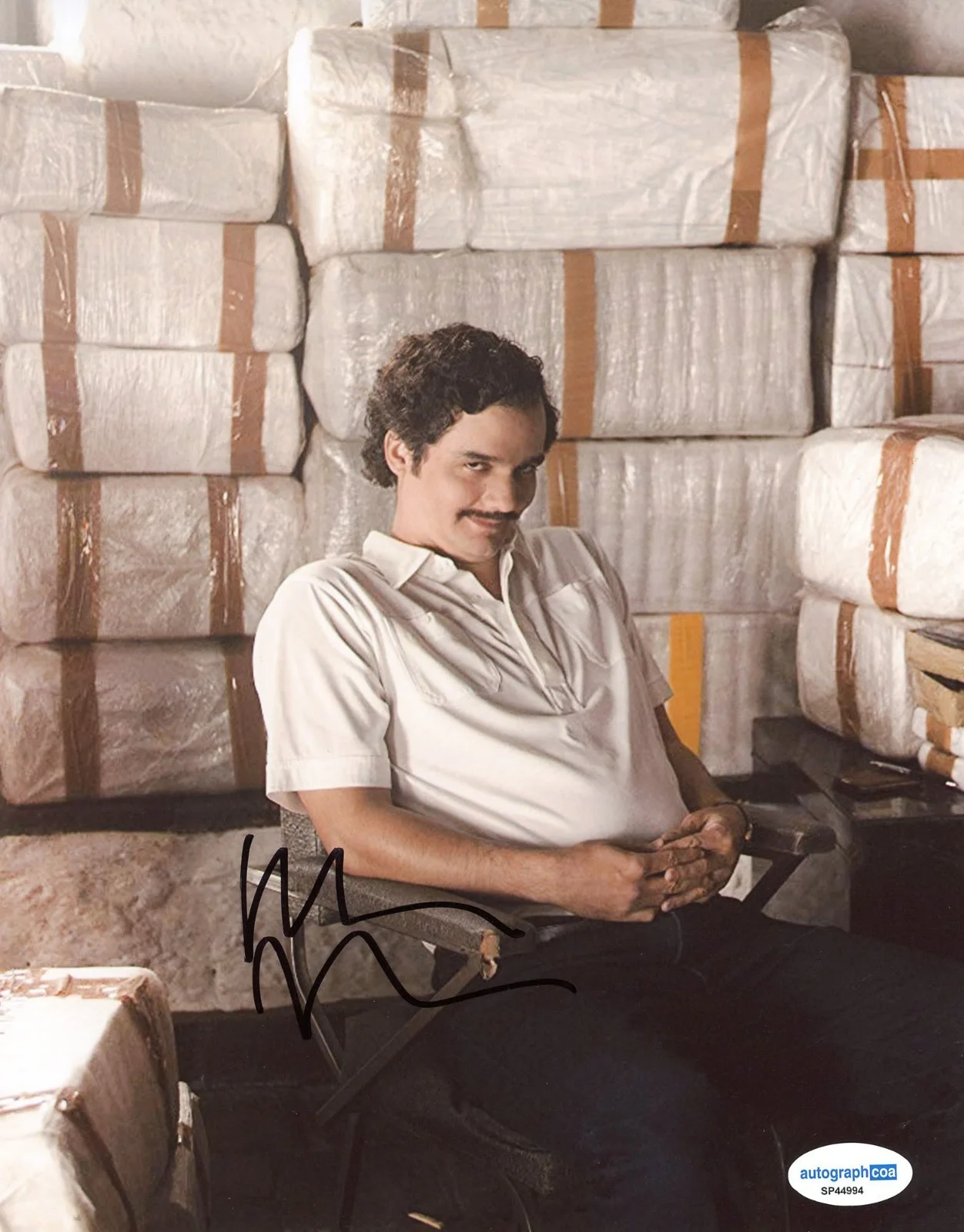 WAGNER MOURA — Wagner Moura signed "NARCOS" 8x10 Photo d EXACT PROOF Pablo Escobar ACOA COA, изображение 4