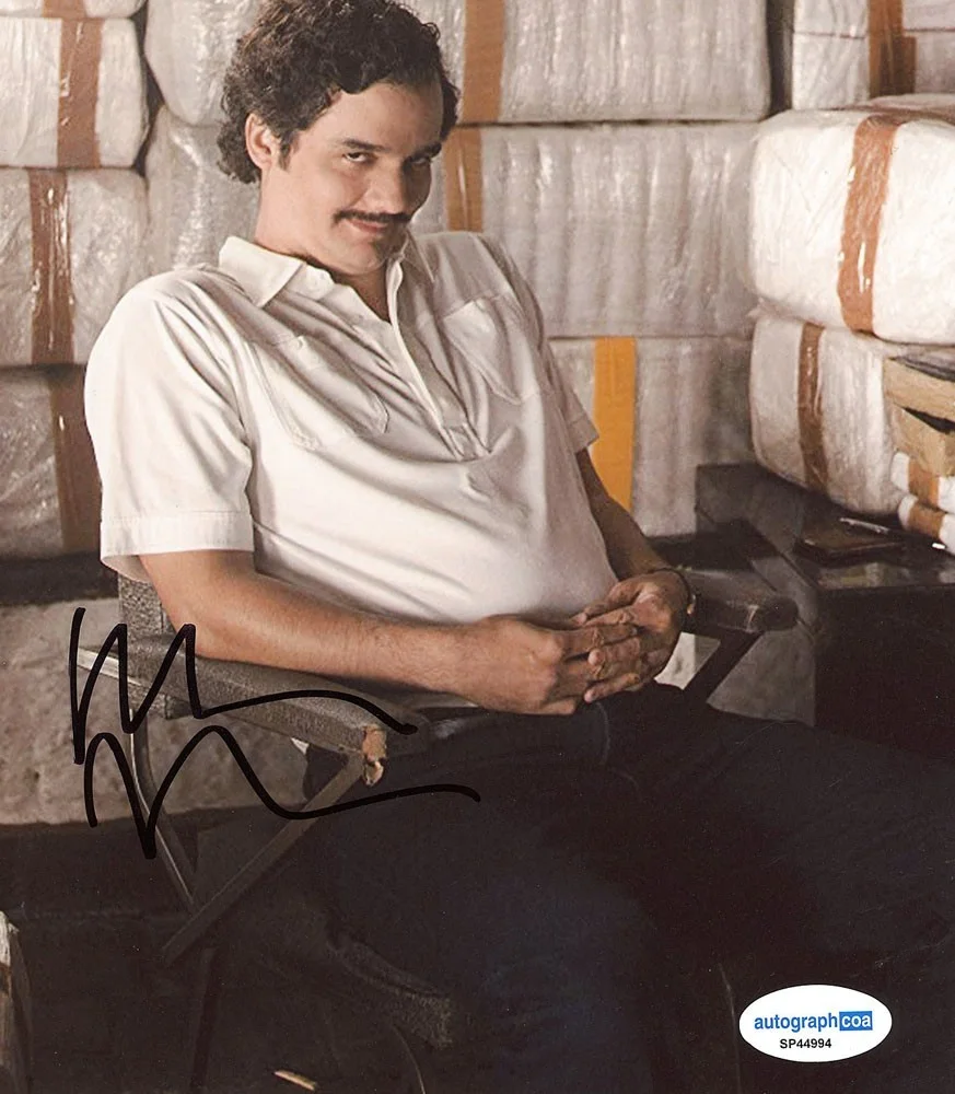 WAGNER MOURA — Wagner Moura signed "NARCOS" 8x10 Photo d EXACT PROOF Pablo Escobar ACOA COA, изображение 5
