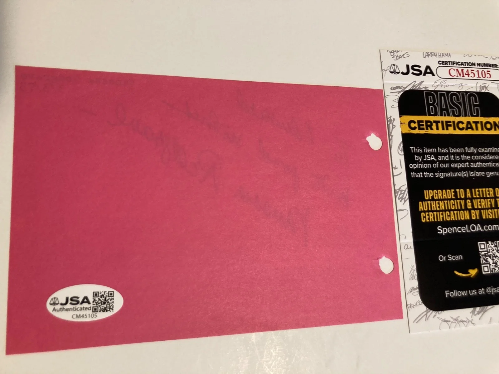 VANESSA REDGRAVE — VANESSA REDGRAVE signed 4x6 paper "MARY, QUEEN OF SCOTS", "JULIA" JSA#CM45105, изображение 2