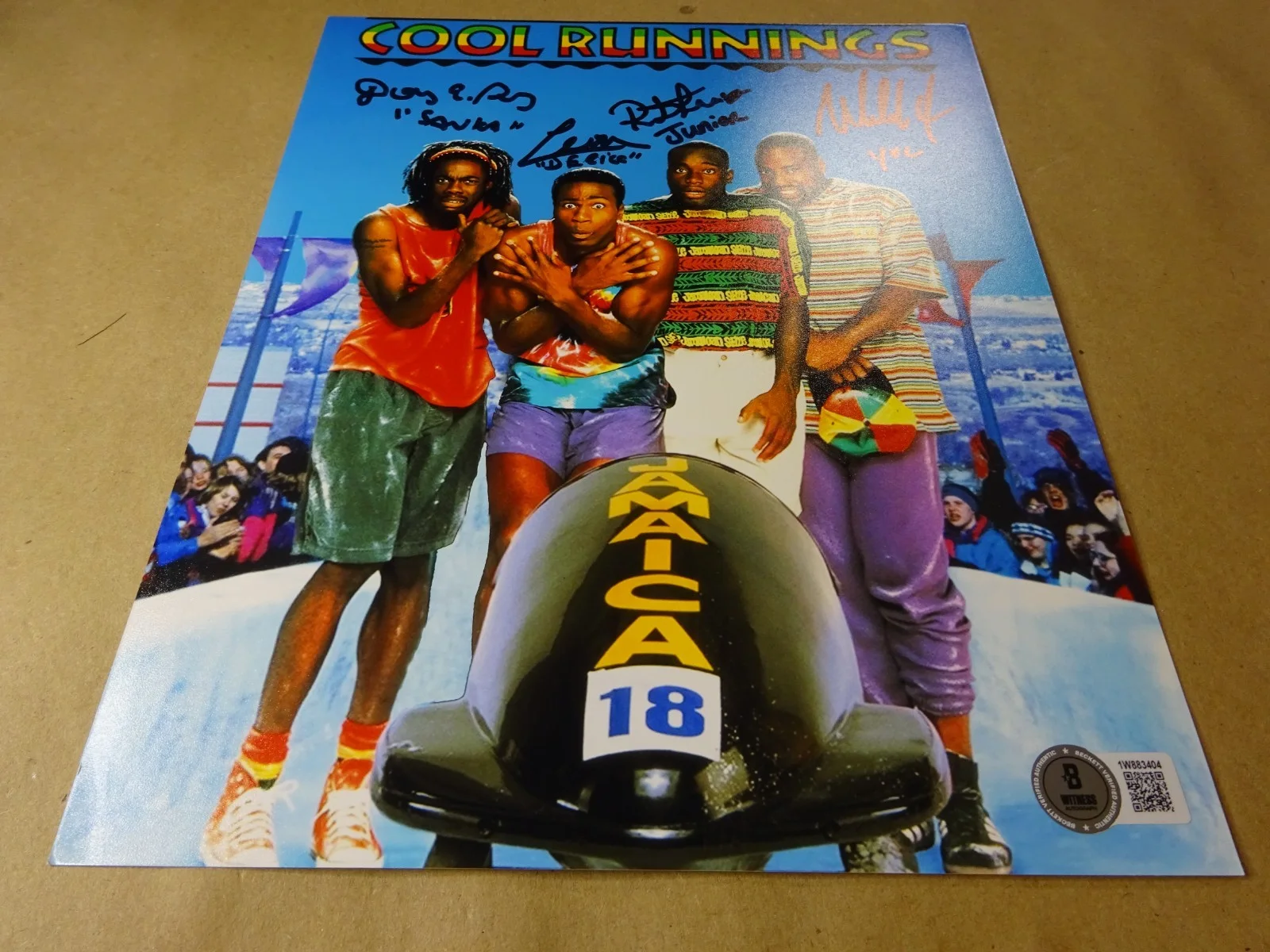 Doug E Doug, Leon, Rawlie D Lewis, Malik Yoba — Cool Runnings Autographed 8"x10" Photo Signed by 4 Beckett Witness COA, изображение 2